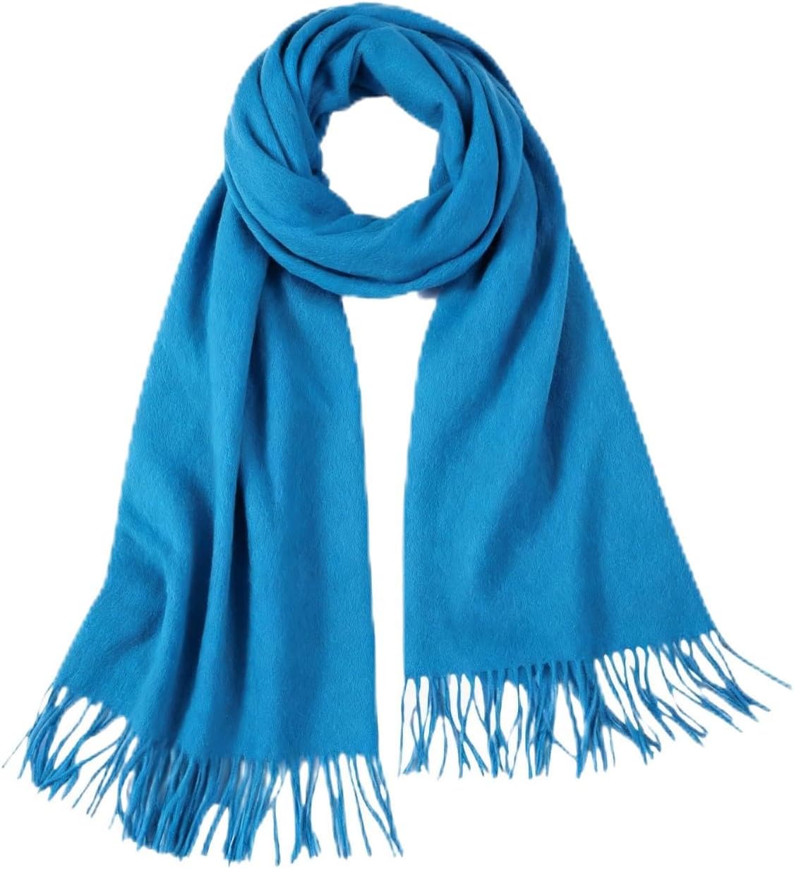 Winter Wool Scarf Shawl Wraps for Women Thick Solid Scarves Warm for Cold Weather Fashion Wrap for Men
