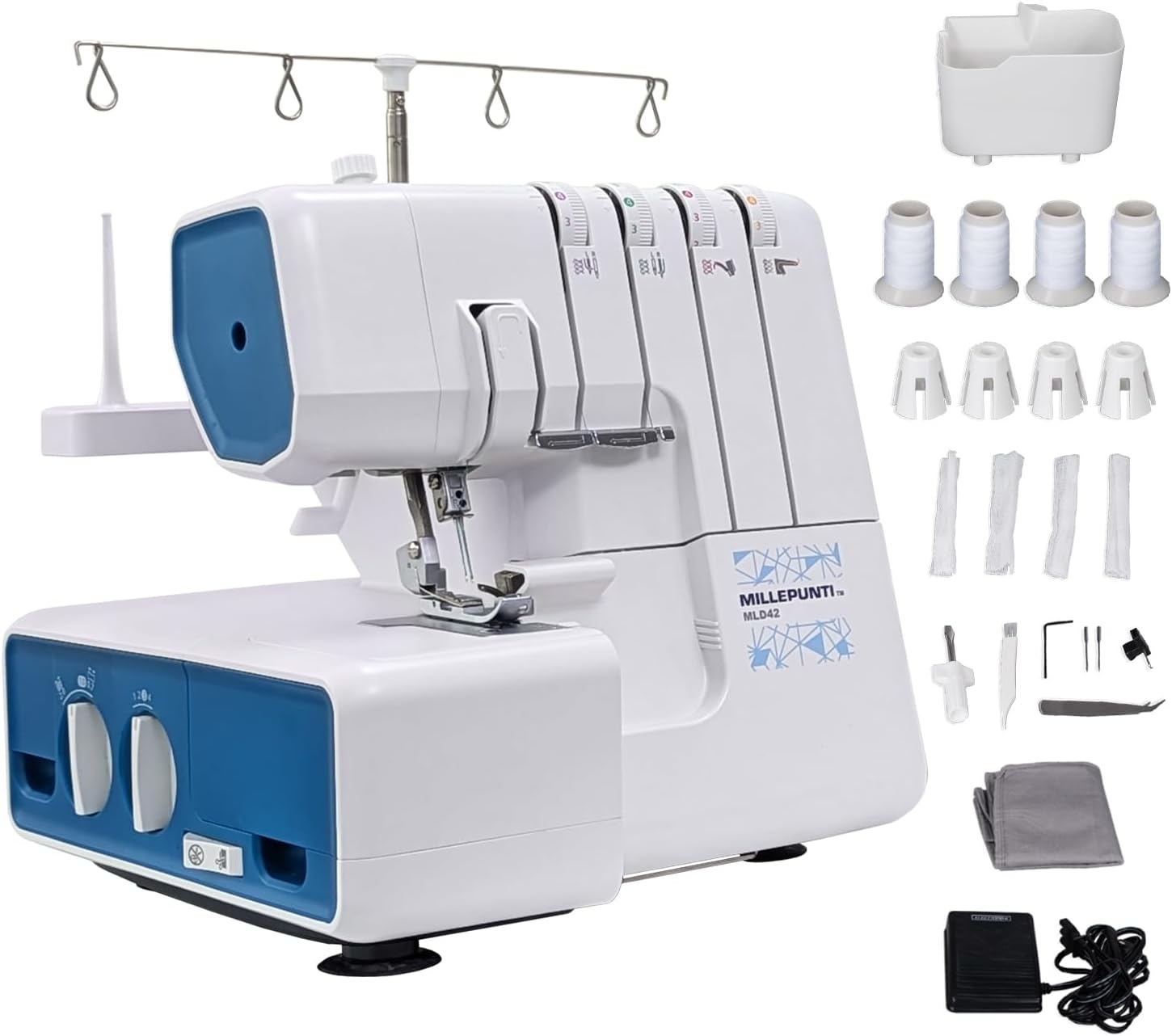 MILLEPUNTI MLD42 Metal Frame Serger Overlock Sewing Machine