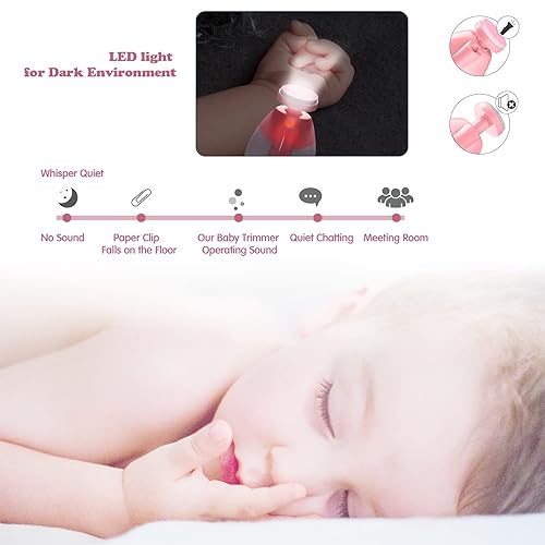Miniatura 4 de Kit de aseo para bebés 32 en 1 juego de recortadora de uñas eléctrica para bebés recién nacidos kit de aspirador nasal para bebés incluye cortaúñas