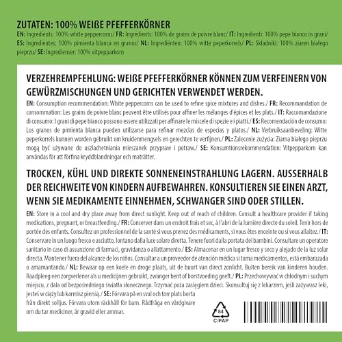 Pepe Bianco Naturale 500g