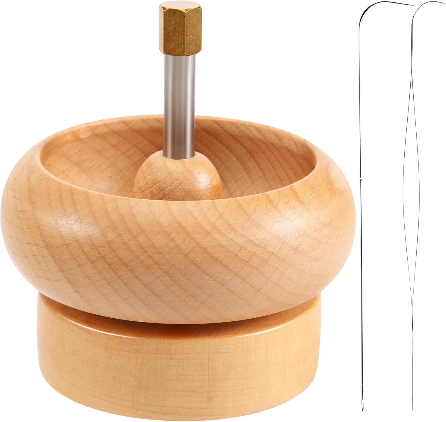 Synpinya Clay Bead Spinner HandRotating Fast Beading Device Solid Wood