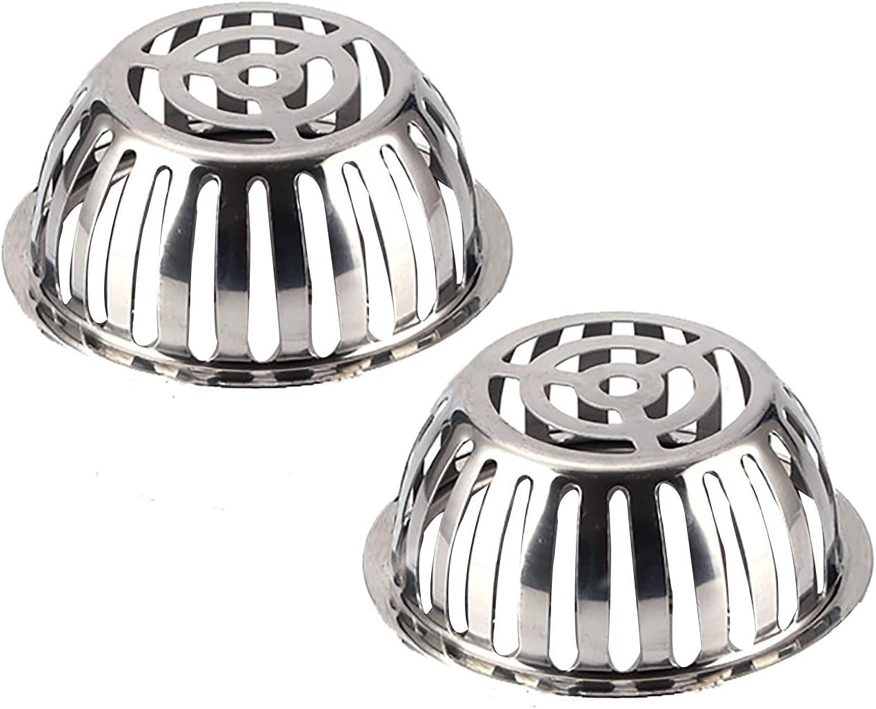 Stainless Steel Atrium Grate Drain Roof Dome Drain Cover Outdoor Anti Blocking Strainer 5" ( 2