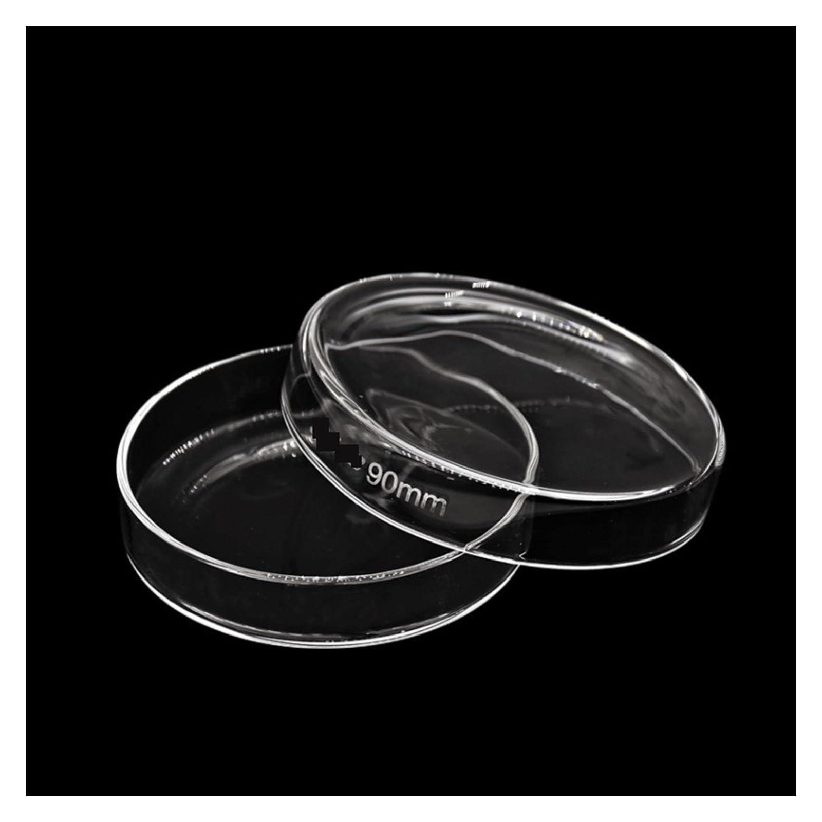 Equipo de Laboratorio Placa de Petri de Vidrio, Plato de Cultivo Grueso de Vidrio de borosilicato de 90 mm de Alto, cristalería de Laboratorio Transparente y Suave Resistente a Altas temperaturas, 10