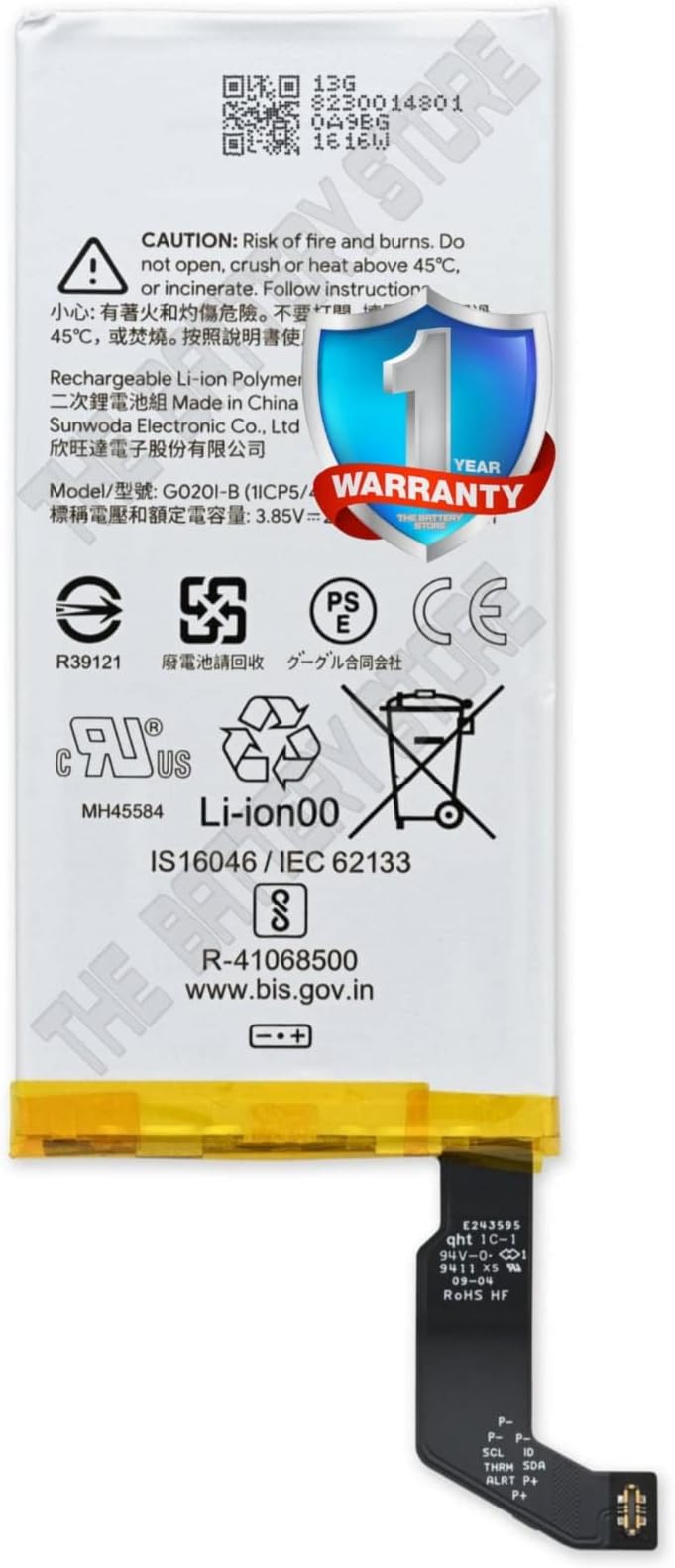 Original G020I-B Battery for Google Pixel 4 GA01187-US Battery with 1 Year wrranty ***(W00000242)