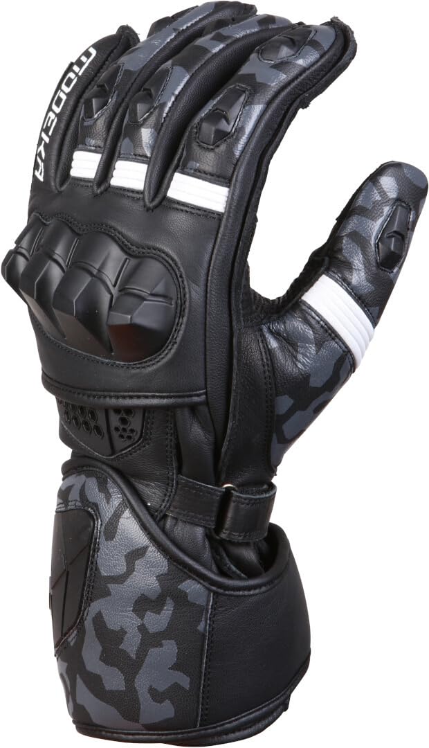 Modeka Valyant Pro r?kawice motocyklowe, czarne, CE, d?ugie mankiety, skórzane, Touch-Tip AirFlow-System, 10 / XL