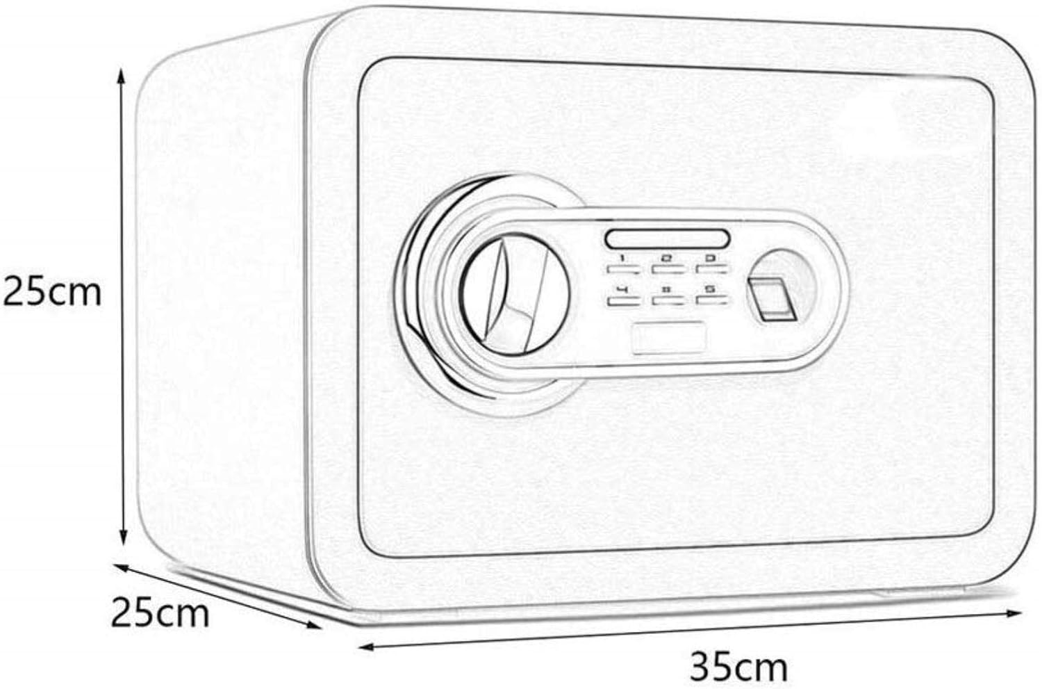 Safes Household Security Invisible Wall Full Steel Ultra Small Bedside Safe Office Anti-Theft Cabinet * 25Cm Safety Box,a strongbox