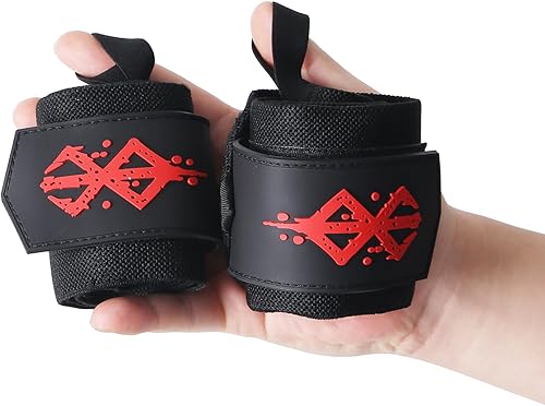 Miniatura 6 de Berserk - Correas de levantamiento de pesas para levantamiento de pesas, correas de muñeca de gimnasio con acolchado de neopreno, soporte de muñeca