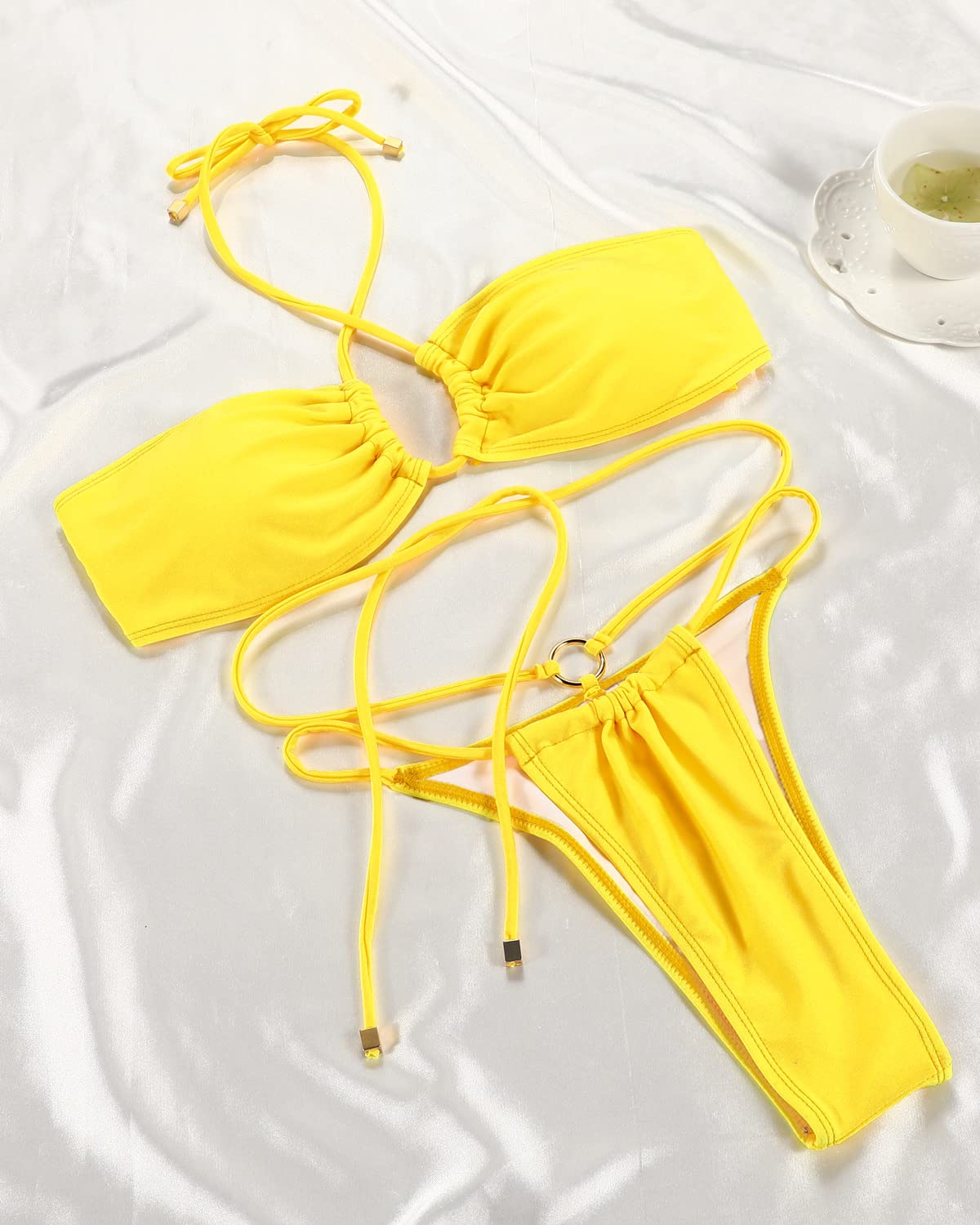 Bikini sexy da donna Halter Perizoma stringa Bikini Costumi da bagno, N9000 Iii, M