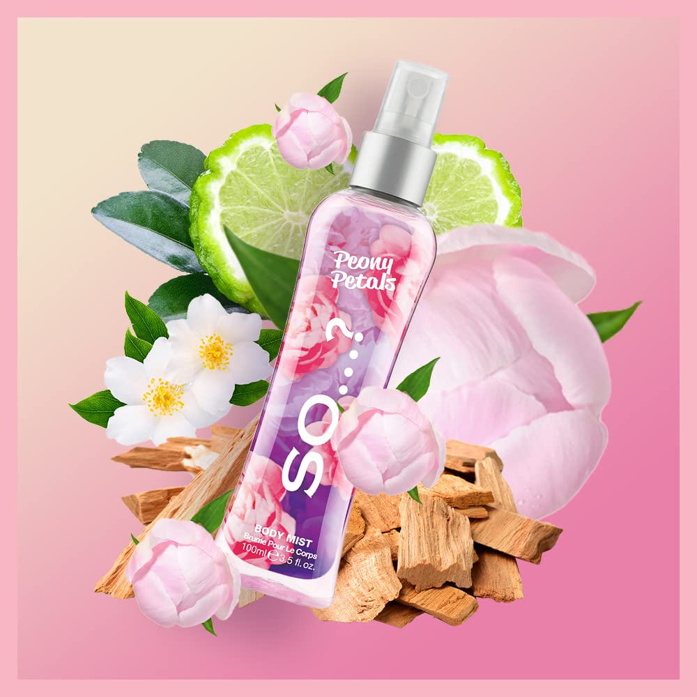 Body Mist By SO…? Peony Petals zapachowa mgiełka do ciała, spray do ciała dla kobiet, 100 ml