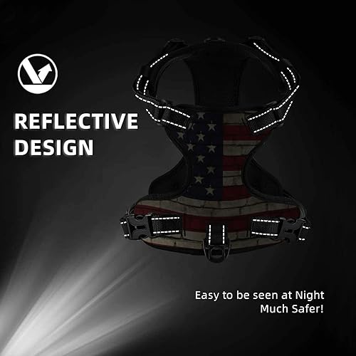 Miniatura 6 de Arnés reflectante vintage para perro, sin tirones, chaleco suave para perros pequeños, medianos y grandes, tamaño pequeño