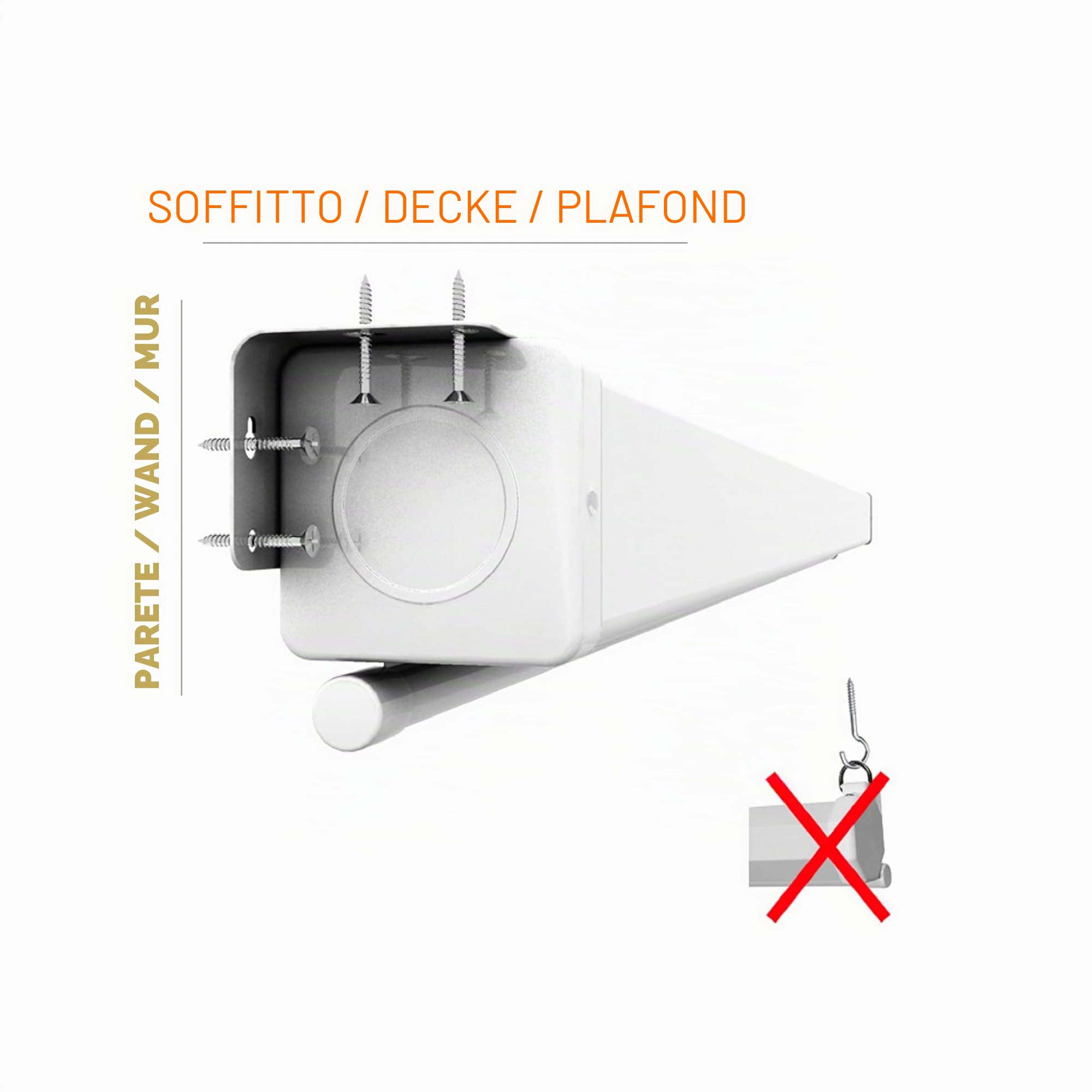 SlenderLine Schermo di Proiezione Motorizzato 160 x 160 (154x154) Alloggiamento 189cm 1:1 Telo per Proiettore Elettrico Telecomando Montaggio Parete Soffitto Home Cinema Ufficio 4K FULL HD