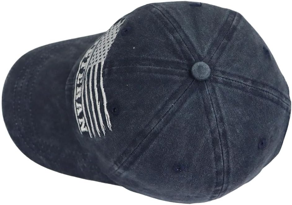 USA Flag Veteran Hats for Men Women, Funny Adjustable Embroidered Cotton American Army Military Baseball Cap - Image 4