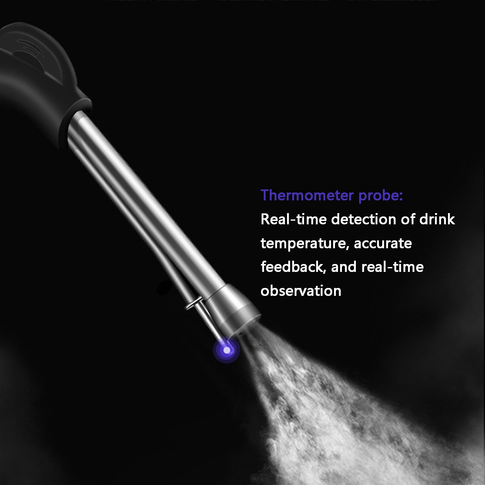 Generic Espumador automático de agua hirviendo al vapor, 12 L, espumador de leche comercial con pantalla LED y sonda de temperatura, perfecto para espresso/té/cafetería