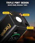 Fanttik X10 Cross Tire Inflator Portable Air Compressor, Fast Inflation/Deflation Air Pump, 150PSI Cordless Inflator with Light and Power Bank, Ideal for Car, Bike, Air Mattress, Kayak, Swimming Ring