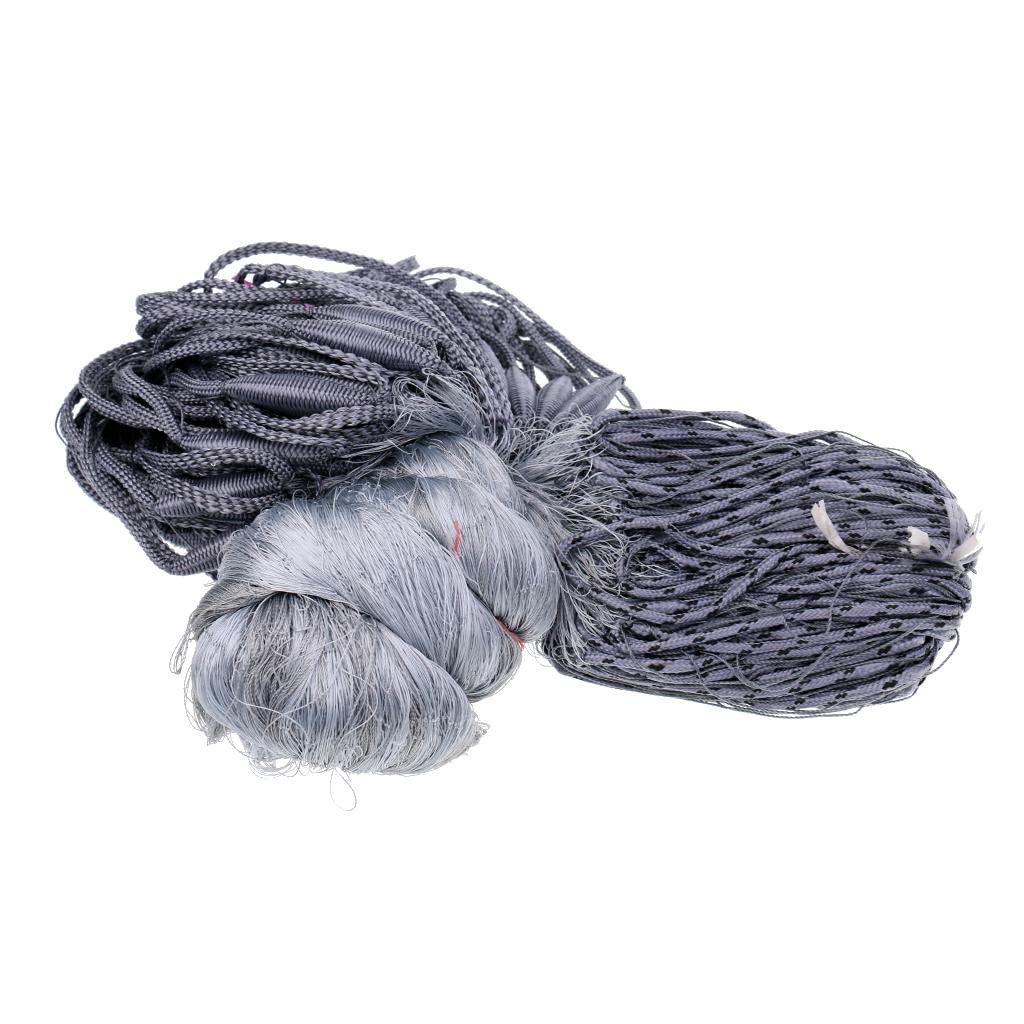 Colaxi Nylon 4 X 4cm Mesh Hole Fishing Fish Gill Net Gillnet Fishing Sticky Limp Strong and 0X1.8m Grey