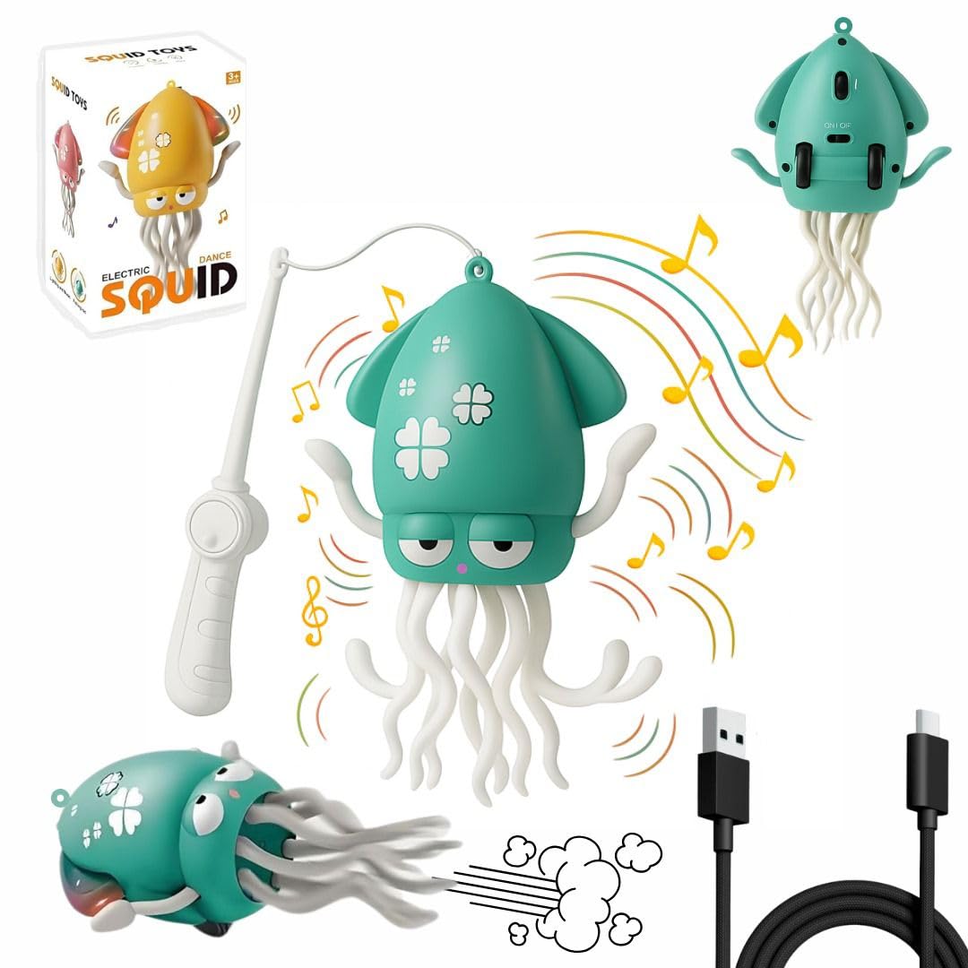 AYAAFA Electric Dancing Octopus Squid toy, Electric Crawling Octopus