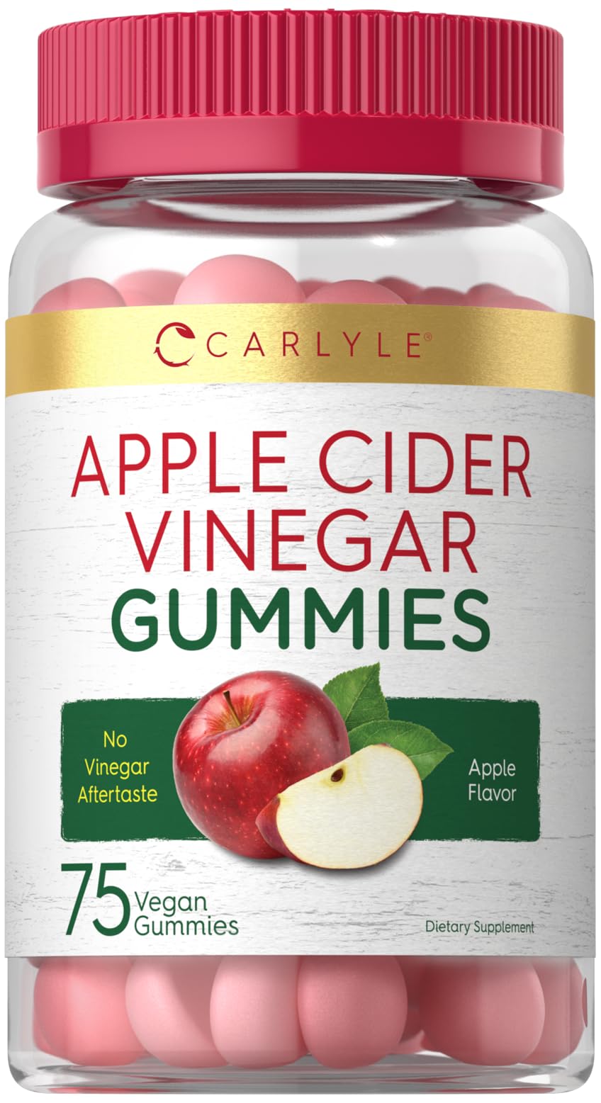 Carlyle Vegan Apple Cider Vinegar Gummies | 75 Count | Apple Flavor