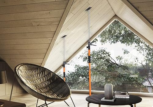 2Pk Support Pole, Steel Telescopic Adjustable 3Rd Hand Support System, Support Rod, Supports Up To 154 Lbs Construction Rods For Cabinet Jacks Cargo Bars Drywalls Extends From 49 Inch To 114 Inch #TOP4