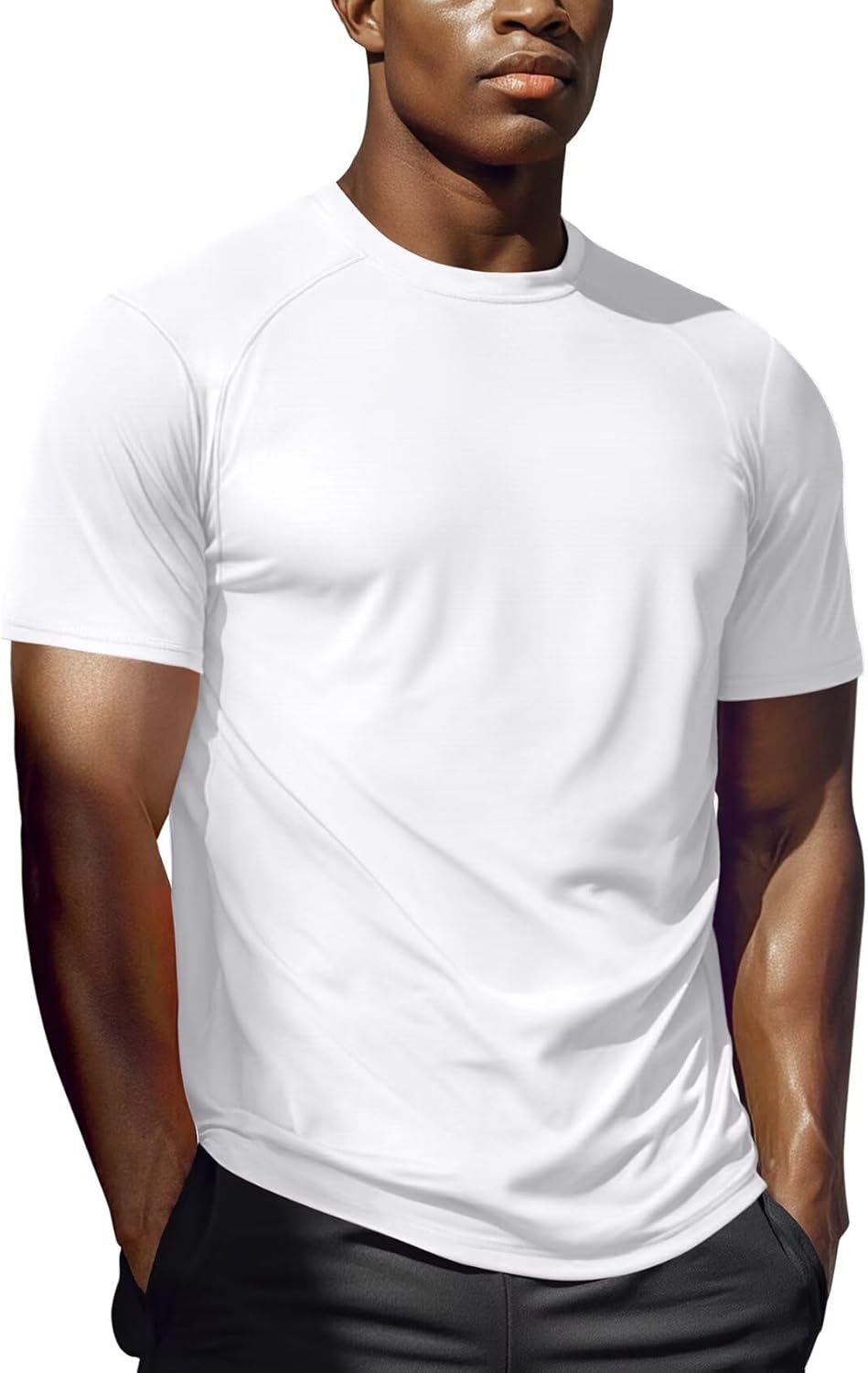 Zengjo Workout Shirts for Men Quick Dry, Moisture Wicking Athletic T-Shirts for Gym Running Sports Exercise