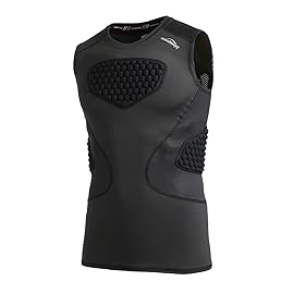 COOLOMG Youth Baseball Chest Protector Padded Shirt Kids Rib Heart Guard Sternum Protection for Softball Football Lacrosse Goalies L