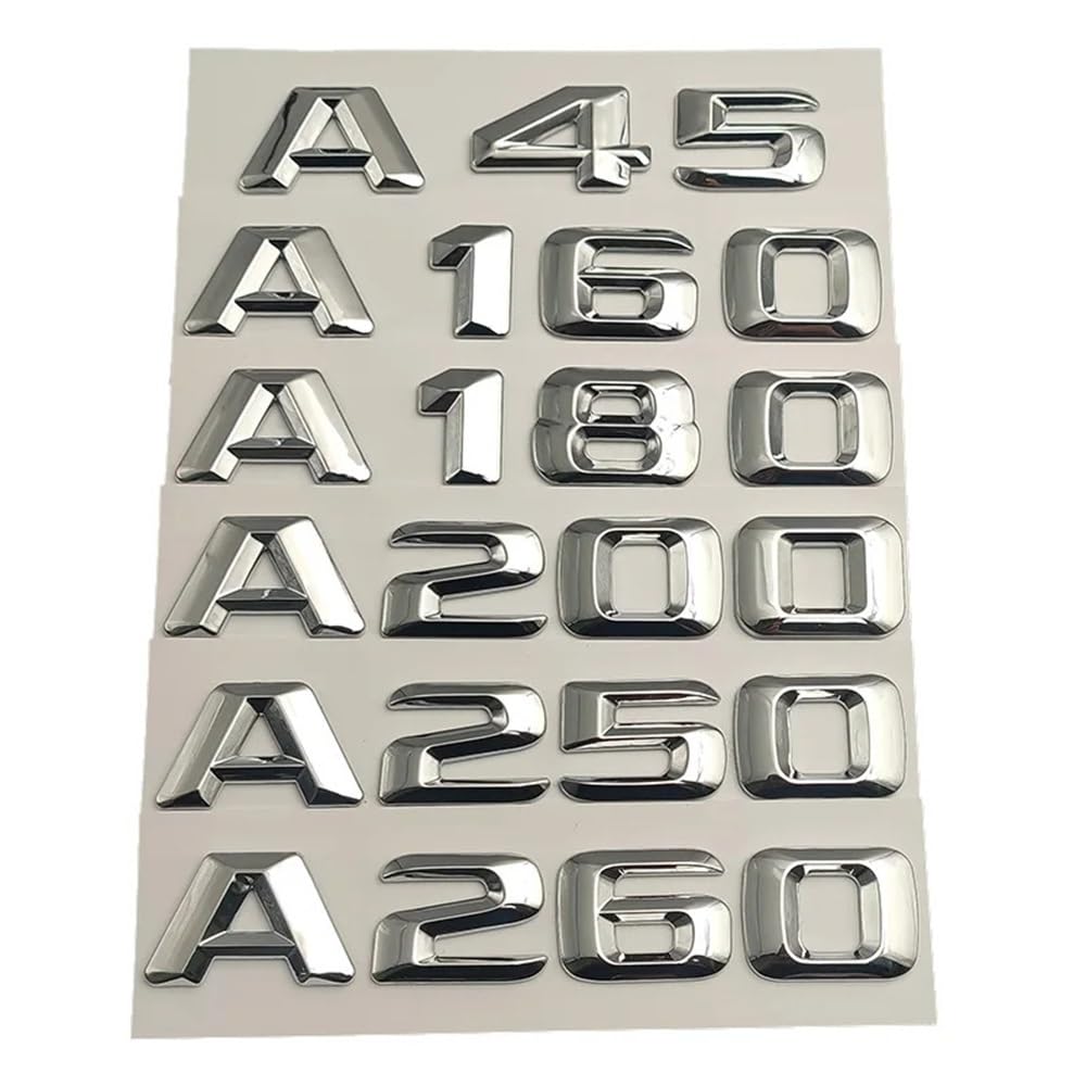 Accessoires de coffre chromés 3D pour Mercedes W176 W177 A200
