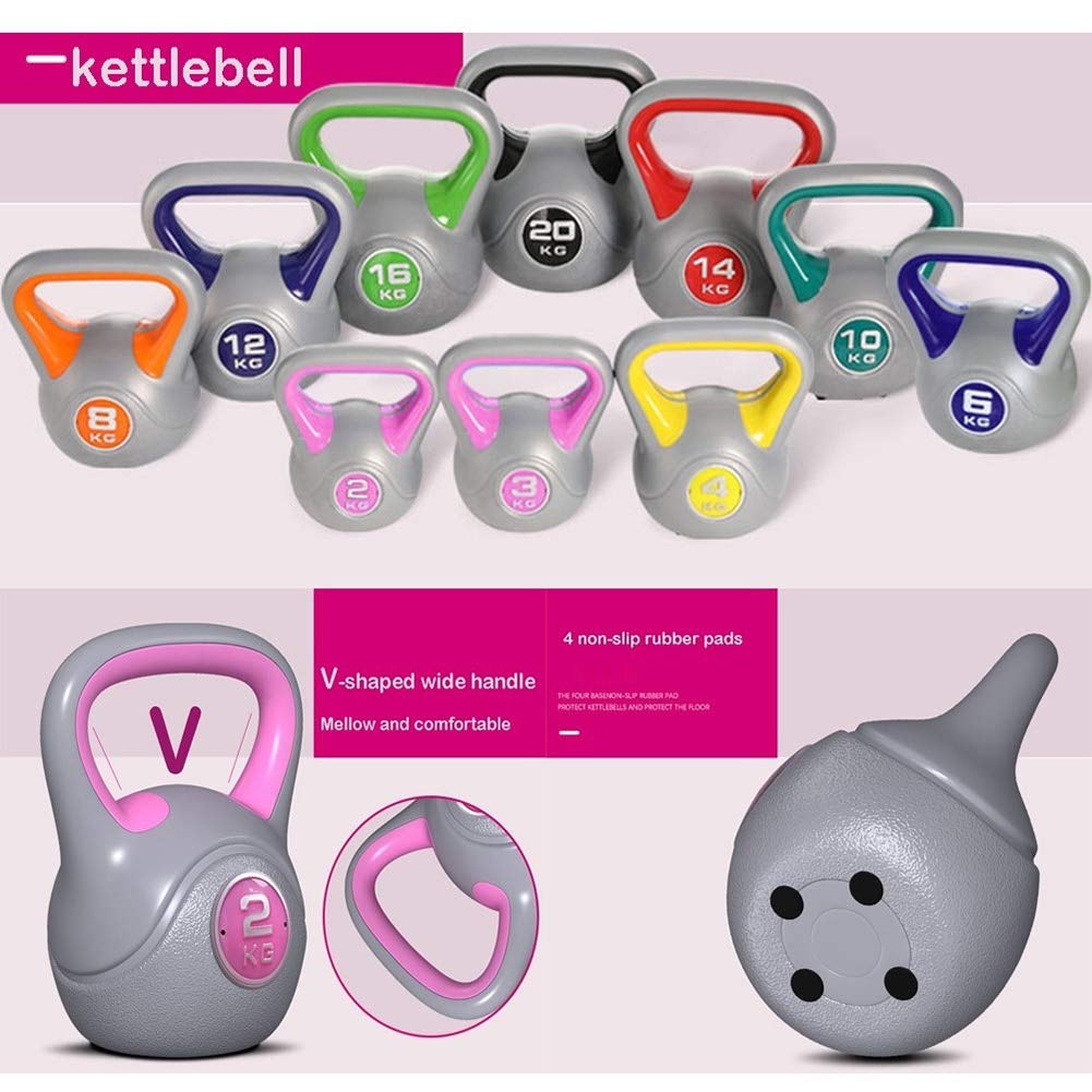 Kettlebells AGYH Kunststoff, Profi StrengthTraining Ausrüstung, Haus Und Fitnessgeräte, Männer Und Frauen Abnehmen, 2kg / 3 Kg / 4 Kg / 6 Kg / 8kg / 10 Kg / 12 Kg / 14 Kg / 16 Kg / 18 Kg /