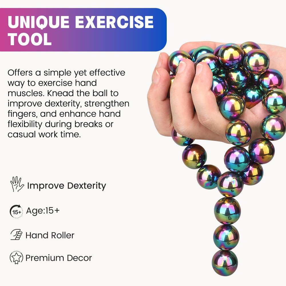 Fidget Magnet Toy for Adults, Magnet Hand Roller, Magnetic Toy for Men, Magnet Slime Ferrite Putty Office Desk Decorations, Gift for Science Kit 21 PCS