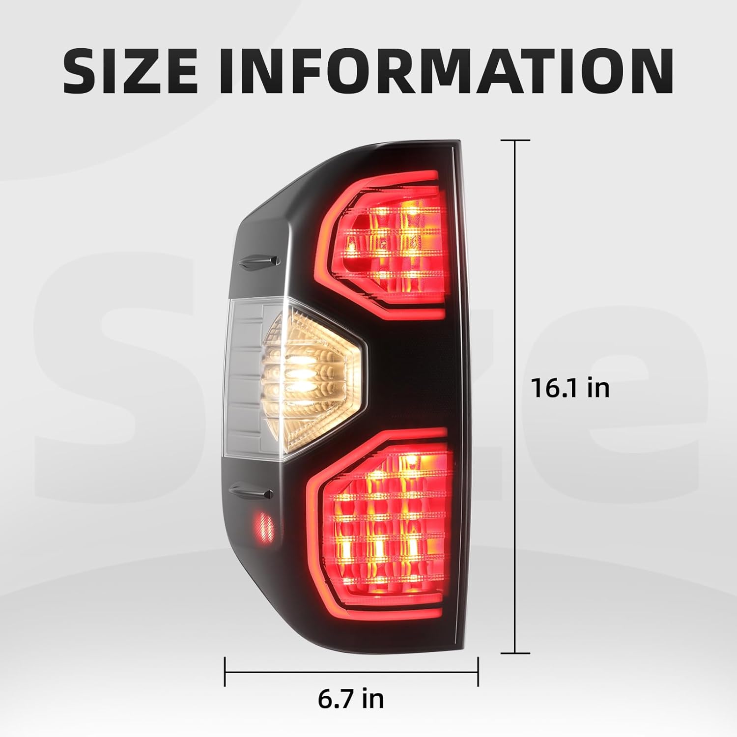 VPIMOZO LED Tail Light Assembly Compatible With 15-21 2015 2016 2017 2018 2019 2020 2021 Toyota Tundra Rear Tail Light Housing without Bulb Smoked len Replaces TO2801193 (Driver & Passenger Side)