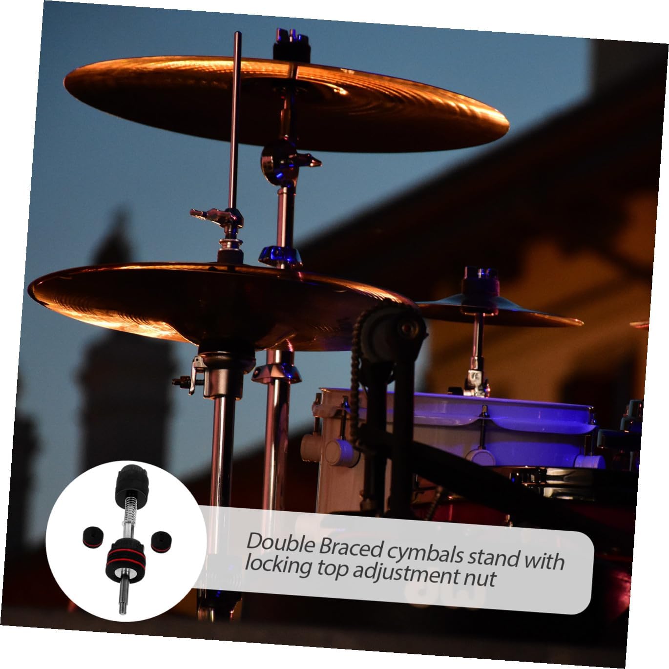Kisangel 1set Quick Release Cymbal Fixing Nuts Drum Stand Parts for Easy Installation and High-grade for Performance