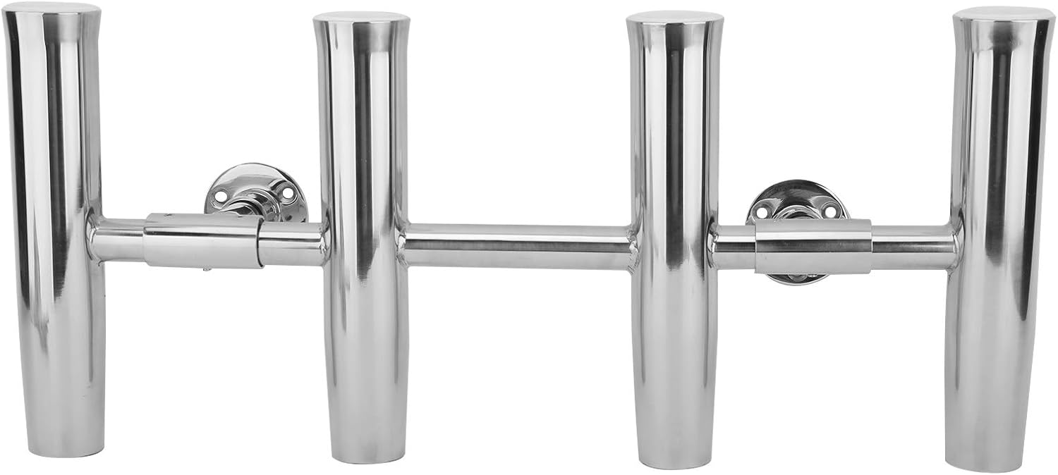YaeMarine 4 Tube Stainless Rocket Launcher Rod Holders Adjustable Can Be Rotated 360 Deg