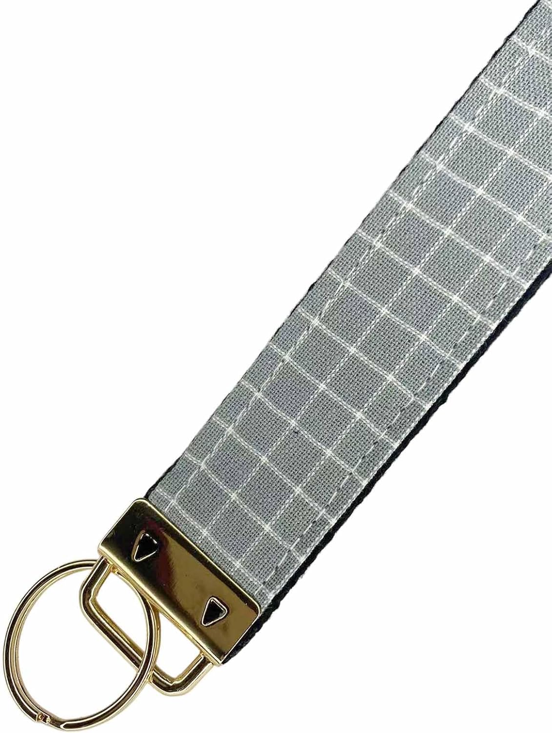 BattleTim Fabric Key Fob Wristlet Gingham and Floral Patterns Car Key Chain Holder Wristband for Women image 2
