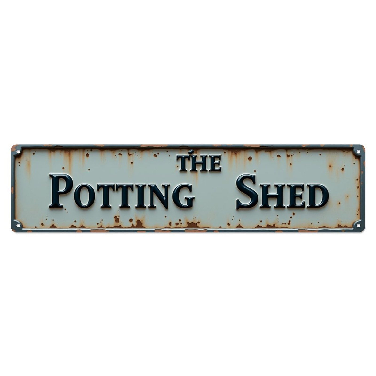 Ldfuieksufg Style Rectangular The Potting Shed Rustic Wall Sign Garden Yard Decor Vintage Aluminium Metal Sign, Retro Wall Decor For Home, Bar, Garage & Farmhouse 10 * 40Cm