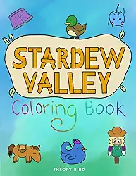 Best Stardew Valley Coloring Book - Includes Chickens, Ducks, Junimos, Slimes, Pelican Town, Buildings, Interiors - 25 Hand-drawn Images