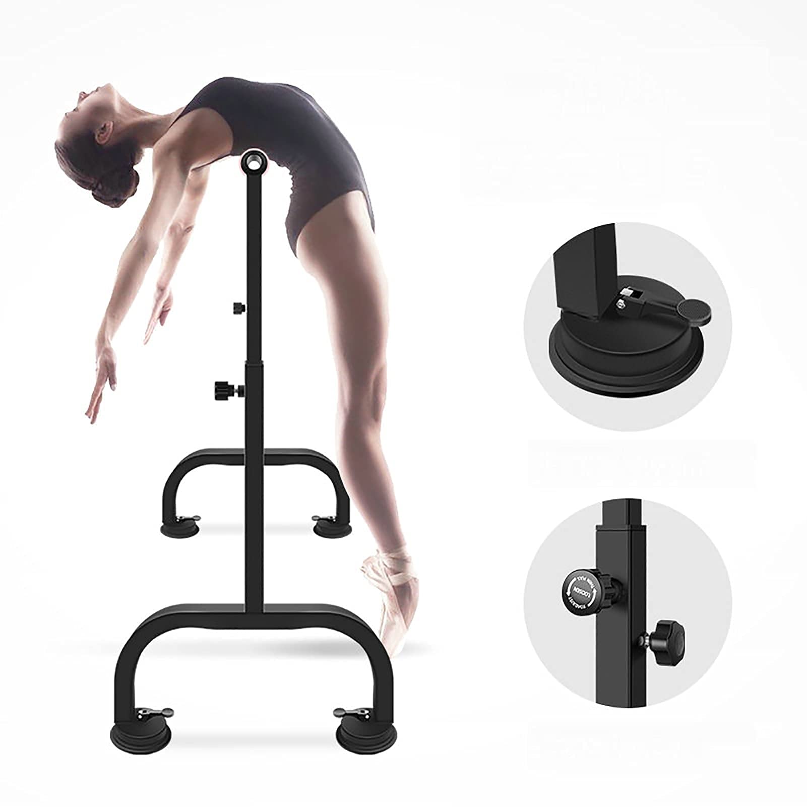Ballet Barre Wall-Mounted, Pink Ballet Equipment for Kids and Adults, Height Adjustable Fitness Dancing Stretching Bar for Home
