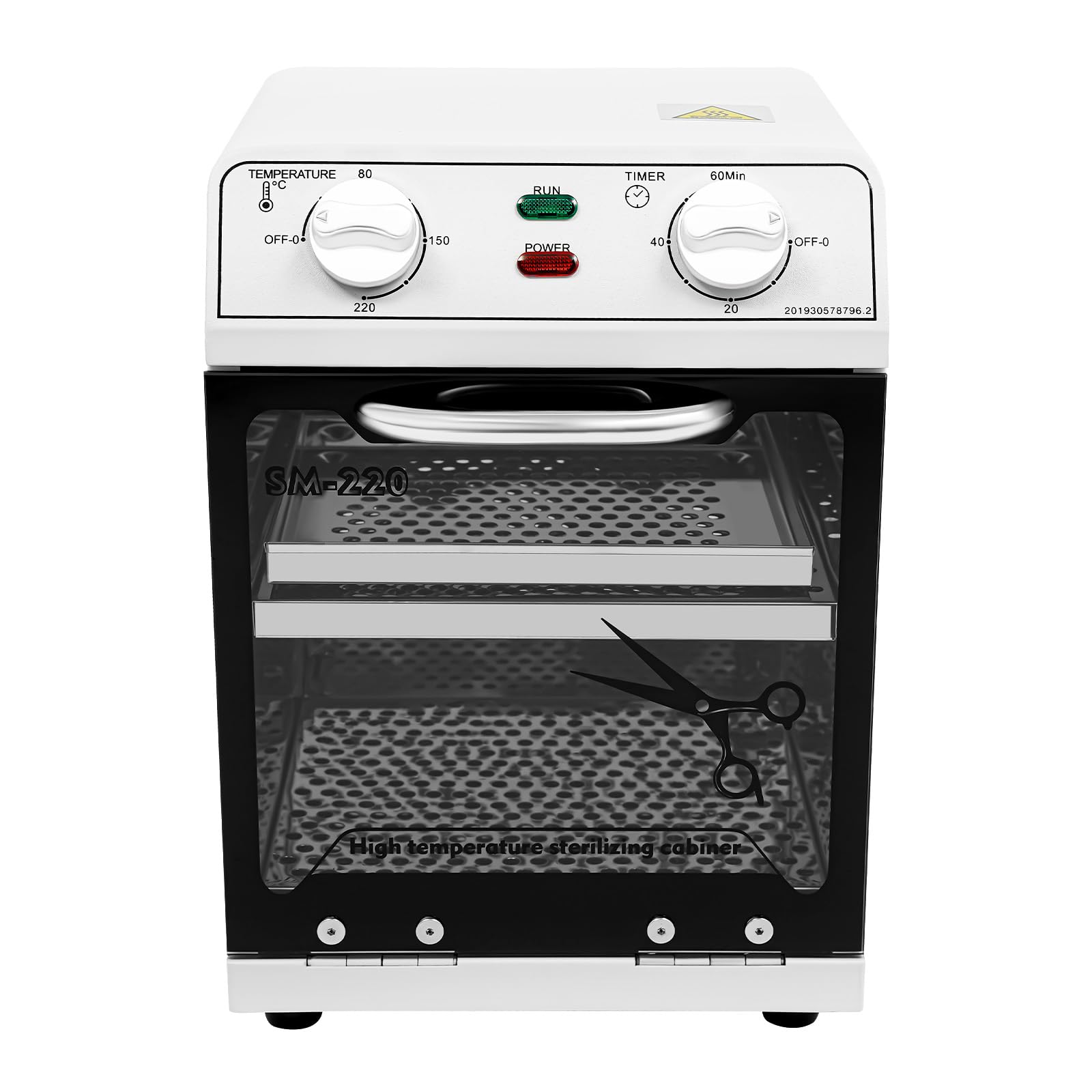Esterilizador de alta temperatura, 8 L, esterilizador para instrumentos, gran capacidad, armario de esterilización con temporizador para cosméticos, estudios de cuidado de pies, peluquería