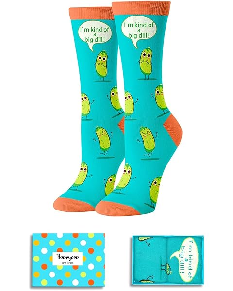 HAPPYPOP Funny Socks for Women - Donut Popcorn Sushi Gifts, Taco Pizza Pickle Socks, Cute Stockings
