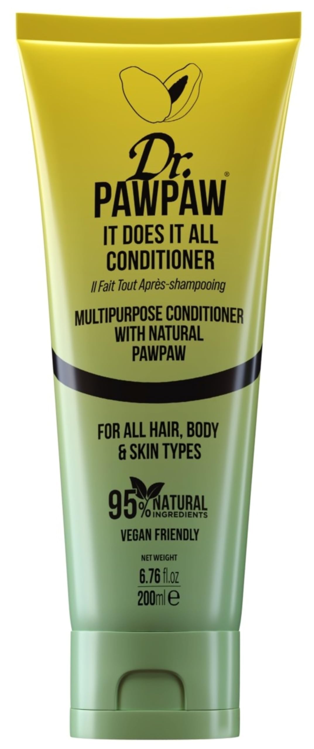 Dr.PAWPAW It Does It All Conditioner: SLS, Sulphate and Paraben Free, for All Hair,Body & Skin Type (200 ml)