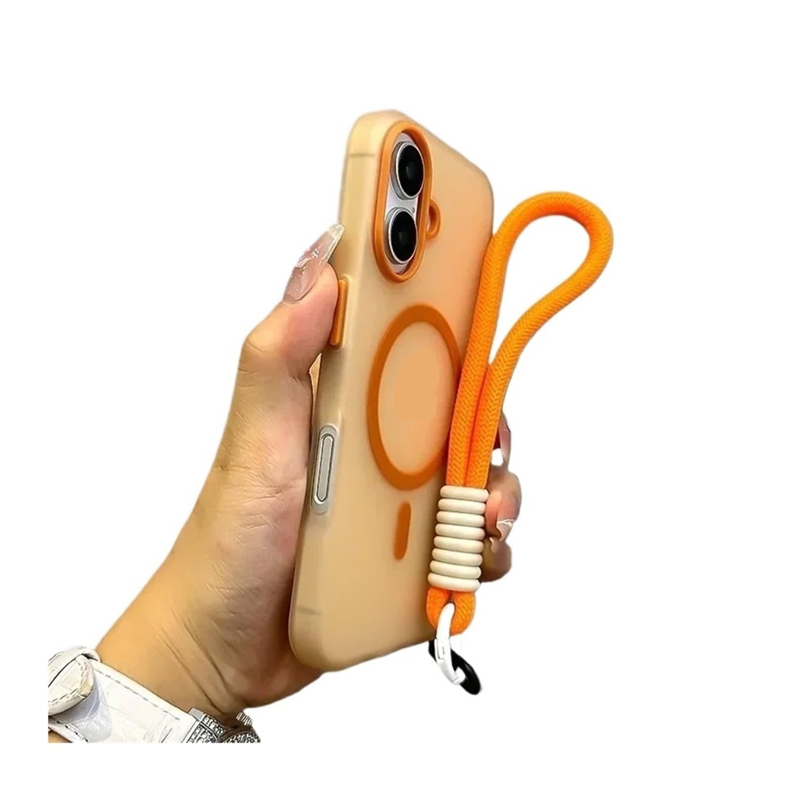 Coque avec lanière de poignet iPhone pour garder les mains libres en festival