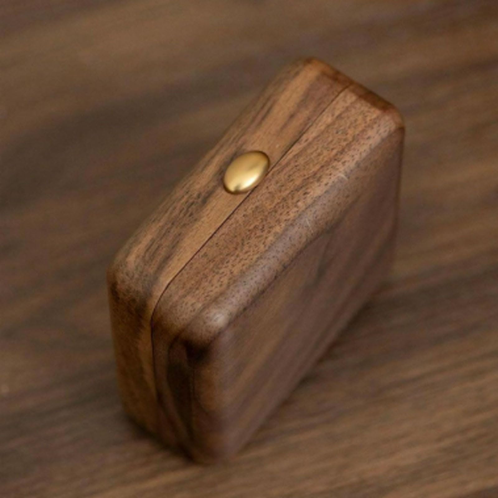 Scatola Portamonete in Legno massello da 4 Pezzi con Scomparto Rotondo for Monete antiche