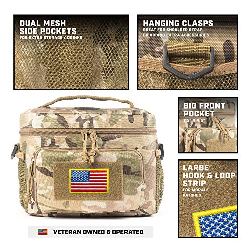 HSD Lunch Bag, 8mm Thick Insulation, Meal Prep Lunch Box, Hot & Cold Food & Drinks, Insulated Cooler, Water Resistant, Soft Sided, Easy To Clean Lining, Men, Women, Kids (Multicam, Medium)