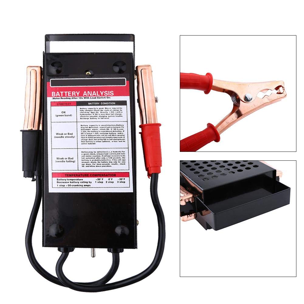 Batterietester,6V-12V 100Amp Portable Heavy Duty Car Van Auto Battery Tester Load Drop Charging System Analyzer Checker Tool für Test-Blei-Säure-Batterien