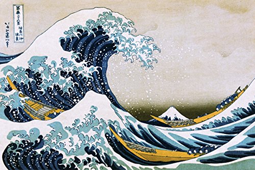 HUNTINGTON GRAPHICS The Great Wave by Katsushika Hokusai - Art Poster 24 x 36 inches HUNTINGTON GRAPHICS The Great Wave by Katsushika Hokusai - Art Poster 24 x 36 inches