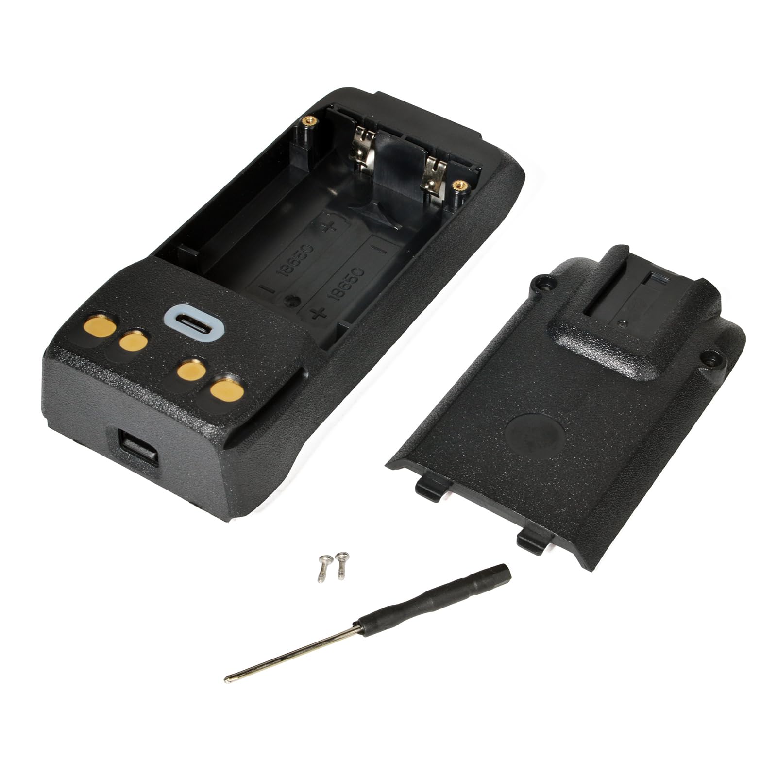 Batteria Ricaricabile PMNN4808A per Motorola R7 R7A, 18650 Piatte Nero
