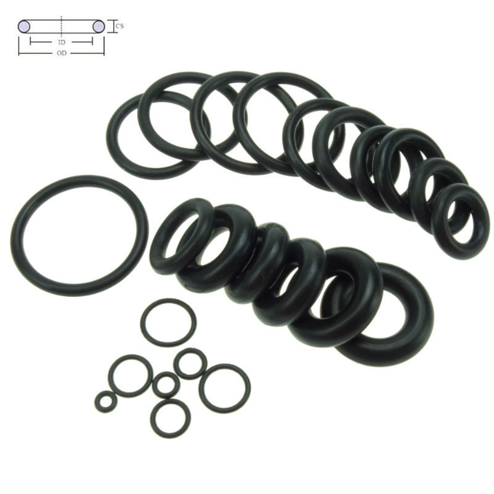 Afdichtingsring NBR-rubberen O-ring afdichting, CS 1,5 mm buitendiameter 5-65 mm O-ring olieafdichting afdichting autoafdichting afdichtingslip (maat: 28 mm x 1,5 mm 20 stuks, kleur: 1,5 mm bore