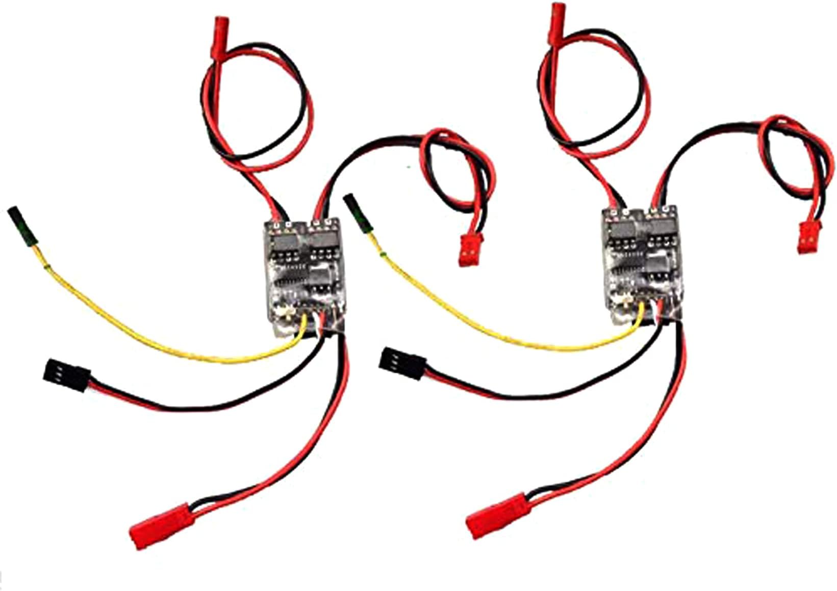 Dua-Way Bidirectional Brushed ESC 2S-3S Lipo 5A ESC Motor Electronic Speed Control for RC Model Boat/Tank 130 180 Brushed Motor Spare Parts (2PCS)