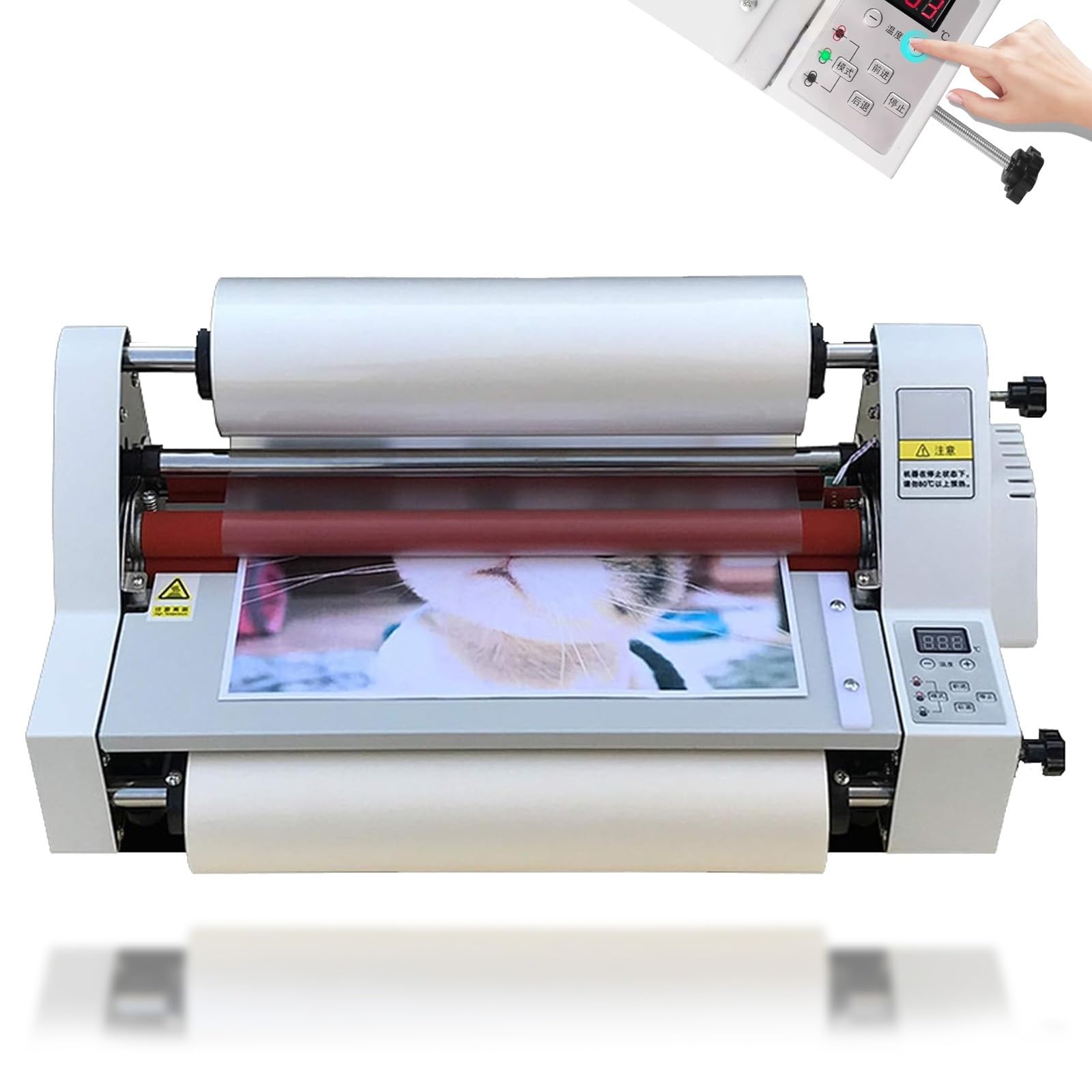 Automatyczny Laminator Termiczny Z Wyświetlaczem Cyfrowym I Regulacją Temperatury Do Użytku W Biurze, Domu I Szkole