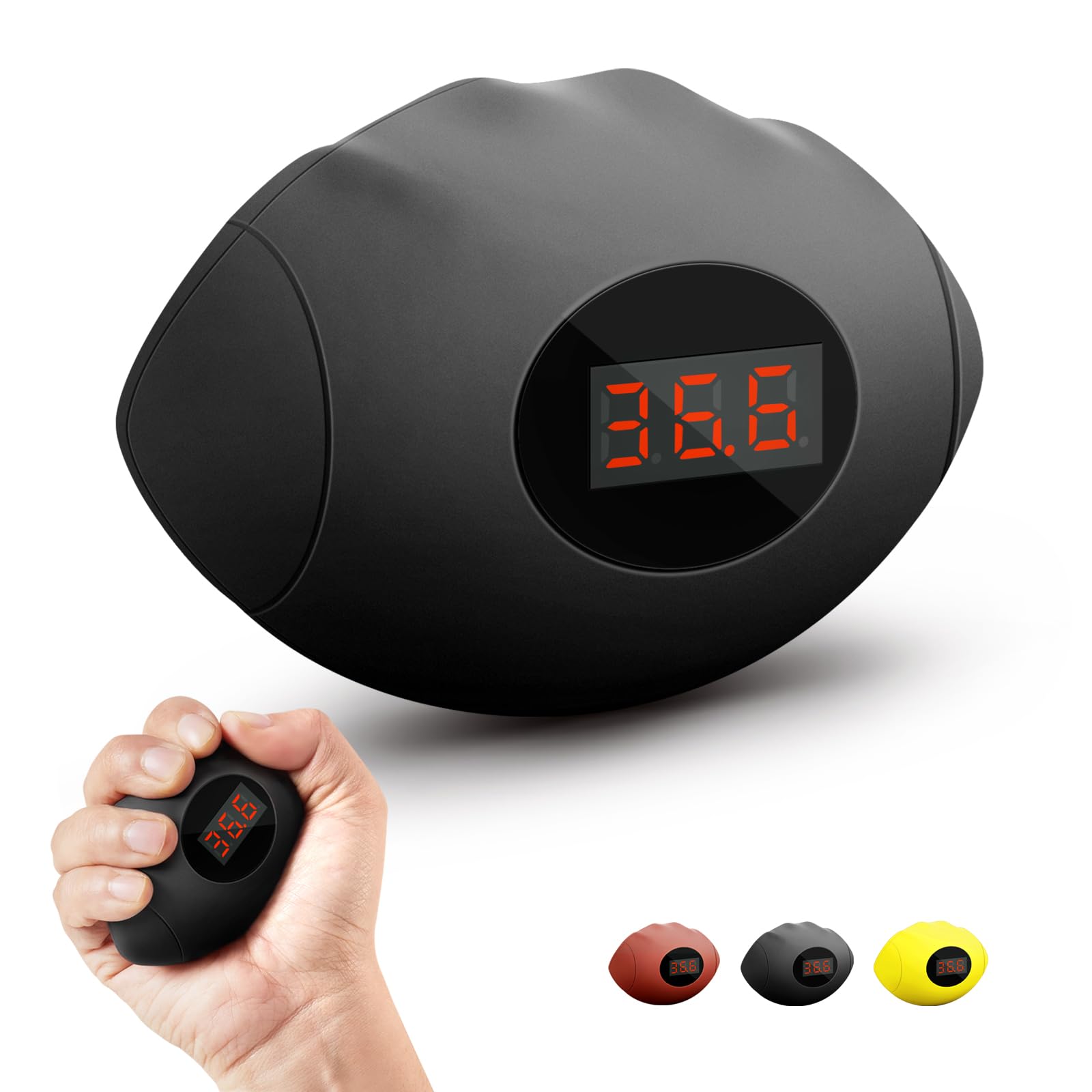 DIOTUSS Hand Grip Strengthener, Digital Grip Strength Trainer up 220.4 Lbs(100kg) Hand Grip Exerciser Equipment for Strength Training-Forearm-Gripper-Finger, Squeeze Stress Relief Ball for Adults/Kids