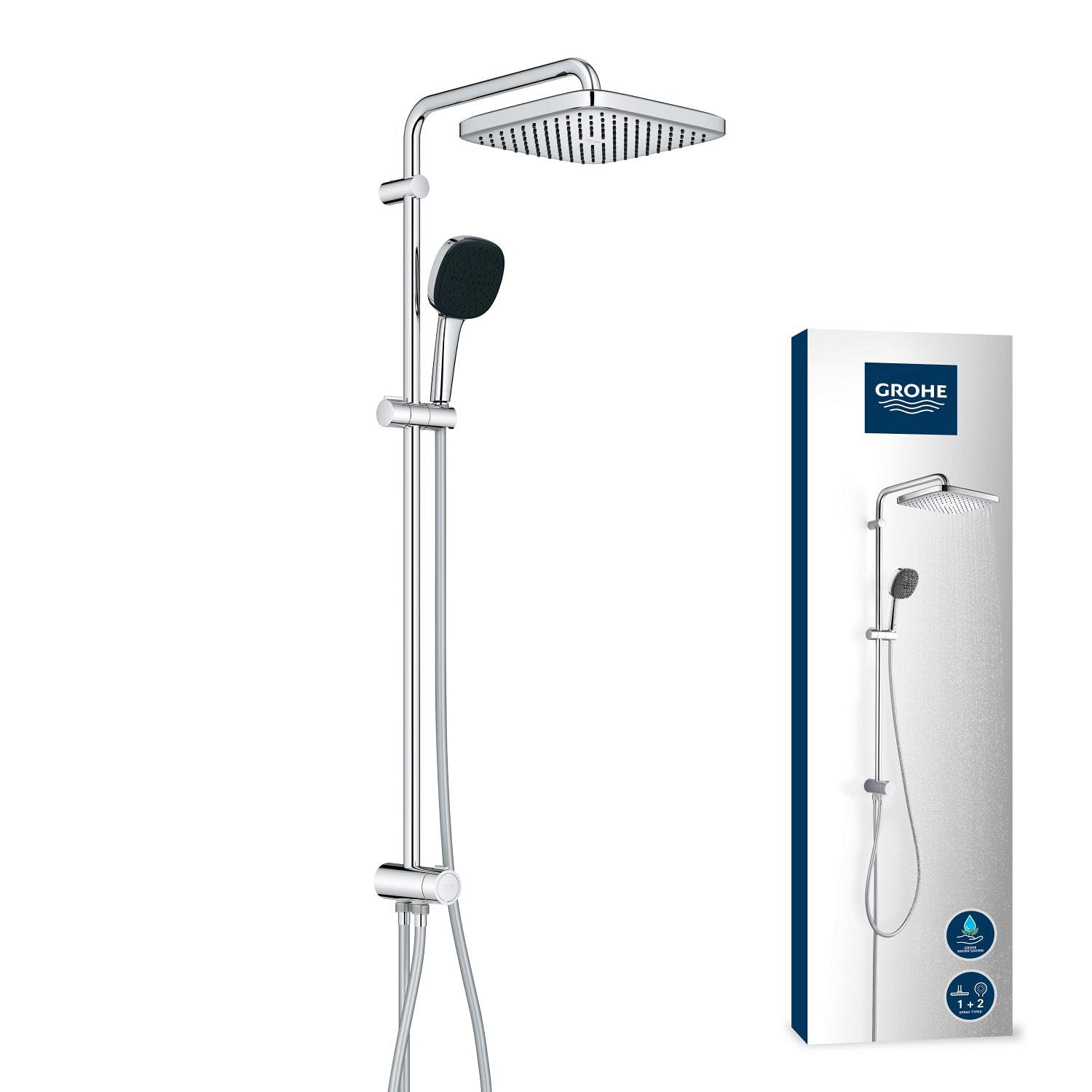 Colonne de douche GROHE Vitalio Comfort 250 avec inverseur manuel chromé