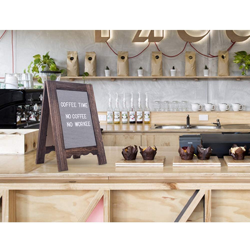 Buy Rustic Felt Letter Board 11"x15" Double Sided Letter Board, Gray