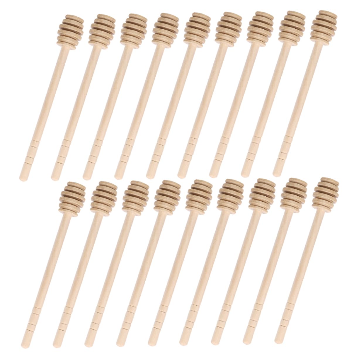 Alipis 20pcs Wooden Honey Mixing Stirrers Drizzle Spoon Dipper for Coffee Tea Milk and Jam for Wedding Party Favors Accessory